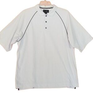 FootJoy Polo Shirt Mens XL White Performance Stretch Golf Short Sleeve